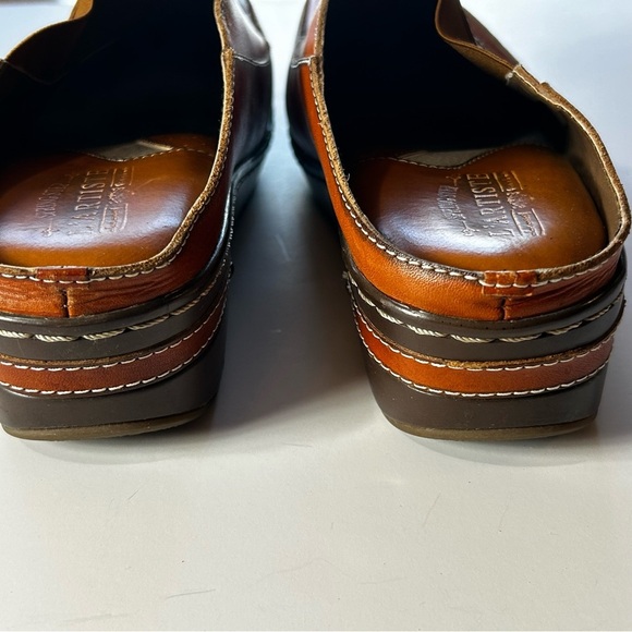 L'ATISTE Spring Step Chino Camel Brown Leather Clogs Size 41EU /11 US - Picture 8 of 13